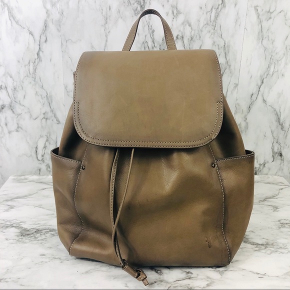 frye olivia leather backpack